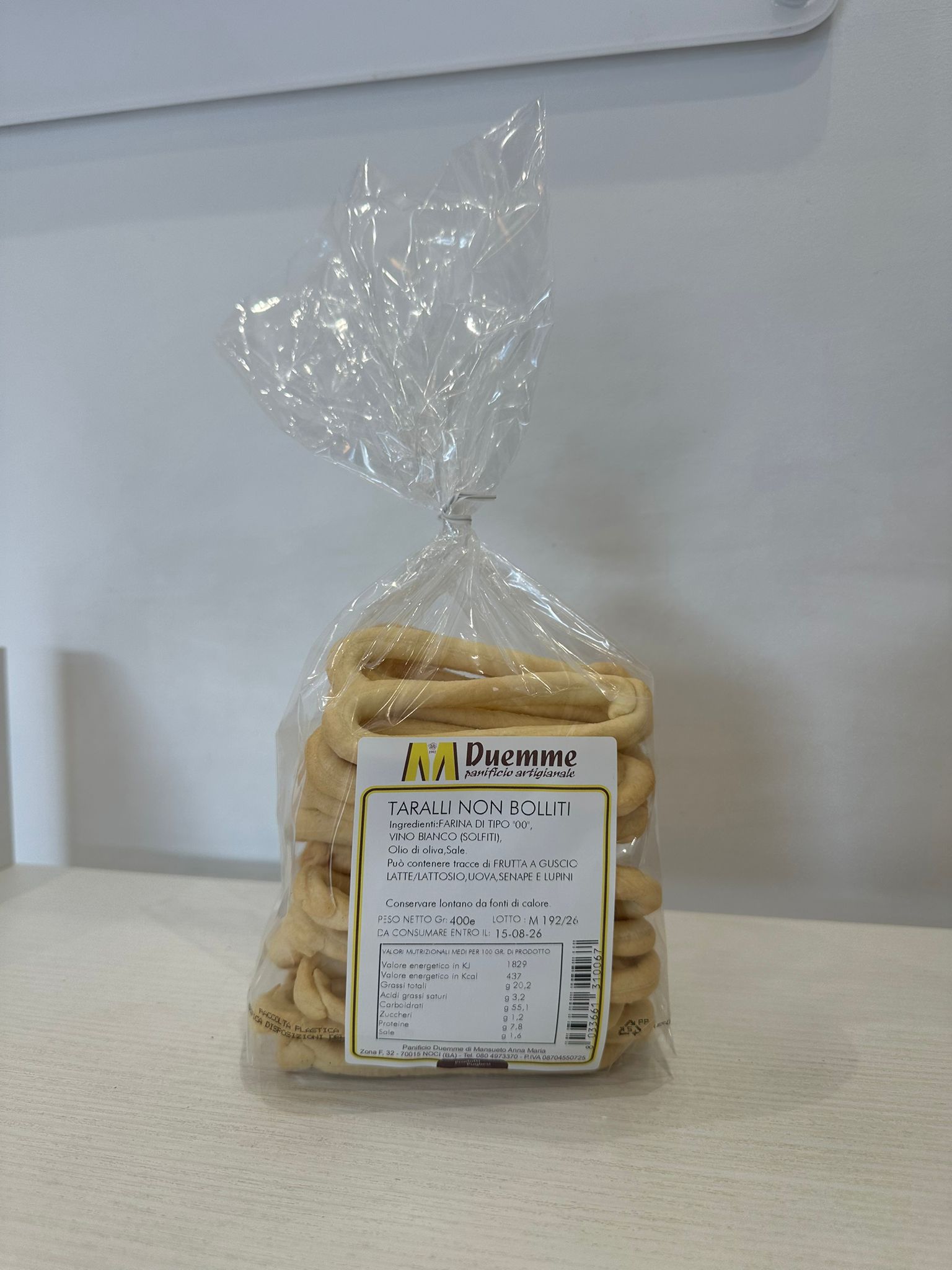 Taralli non bolliti